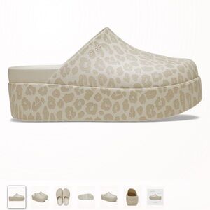 *do not buy - ISO* CROCS Women's Platform Clogs in Cream Leopard